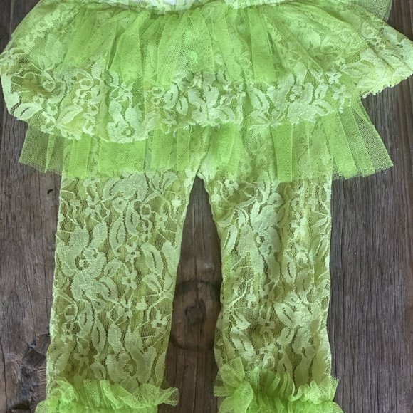 Infant Green Lace Leggings - Picture 2 of 2